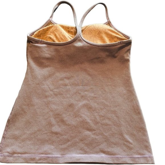 Lululemon Power Y Tank *Luon  *Purple Stripe" Size 6 - Picture 5 of 6